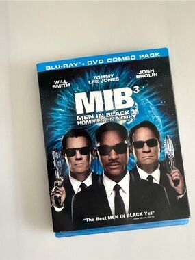 MIB³ (Men in Black 3) Blu-ray + DVD Combo Pack - Black/Blue